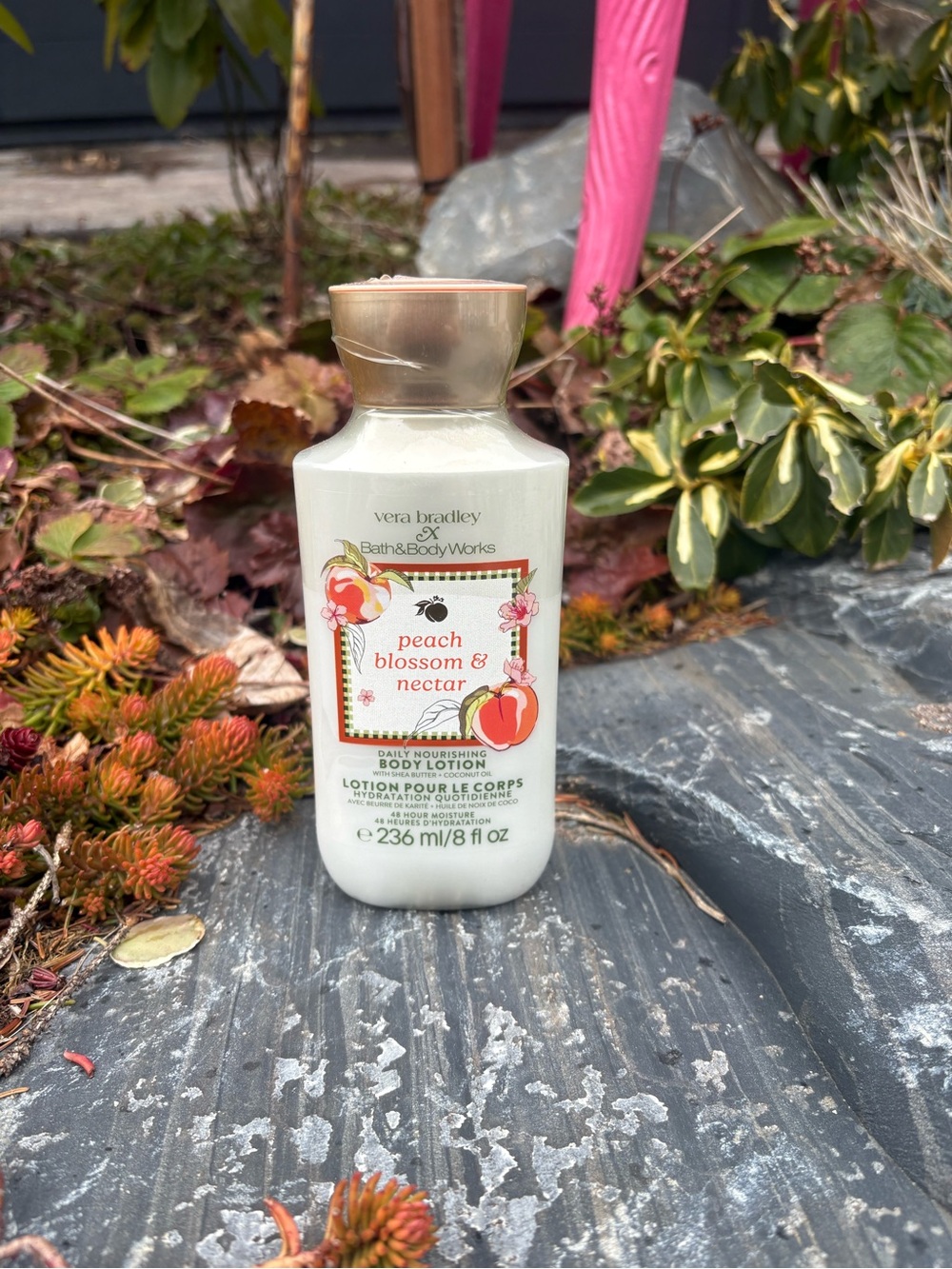 Bath & Body Works Peach Blossom & Nectar Body Lotion - White with Peach Accents